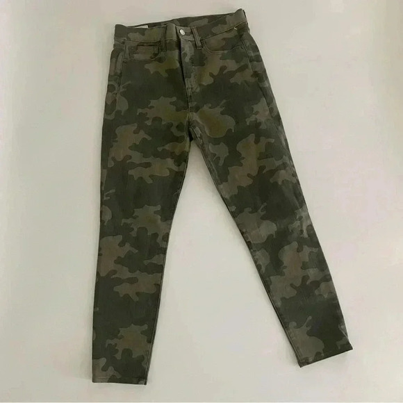 GAP Denim - NWOT! Gap Womans True SKINNY Ankle HIGH RISE Jeans sz29 CAMO Denim Army Green 8